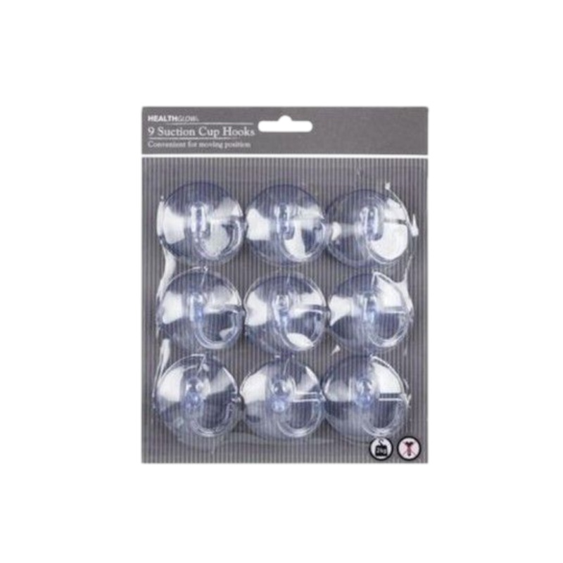 Suction Cup Hooks Plastic 9pack