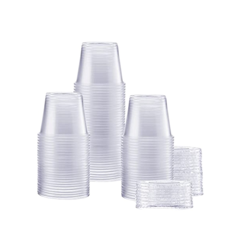 120ml Disposable Plastic Clear Cup Large 50 Pack