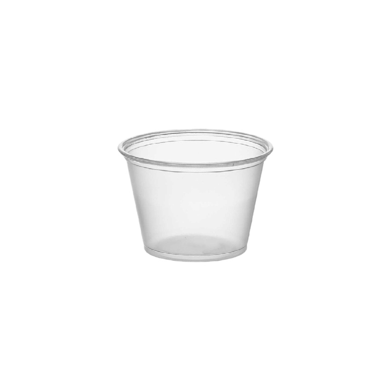 60ml PET Disposable Plastic Sauce Tubs No-Lid 50pack
