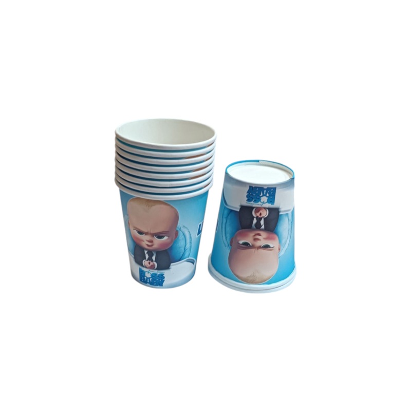 Boss Baby Blue Disposable Party Paper Cups 250ml 10Pack
