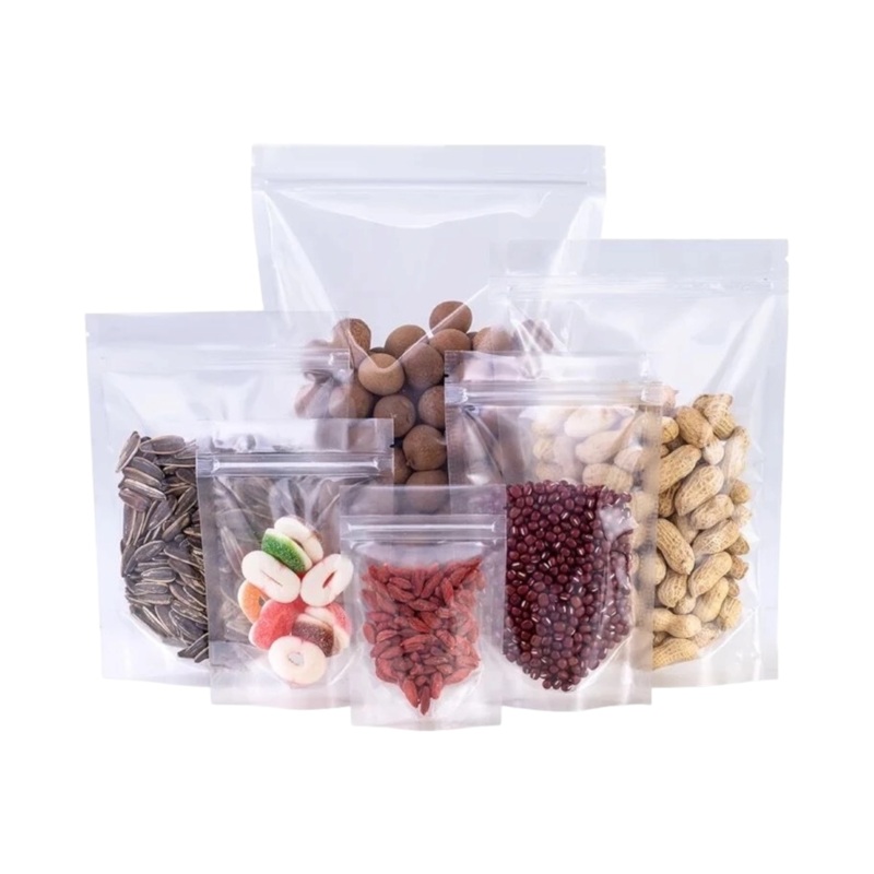Clear Zip Lock Pouch Resealable Stand-up Bags 18×26+4cm 500g 10pack