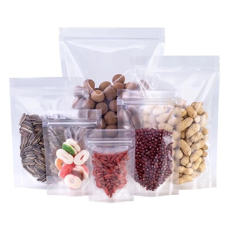 Clear Ziplock Pouch Resealable Stand-up Bags 200g 14×23+4cm 10pack