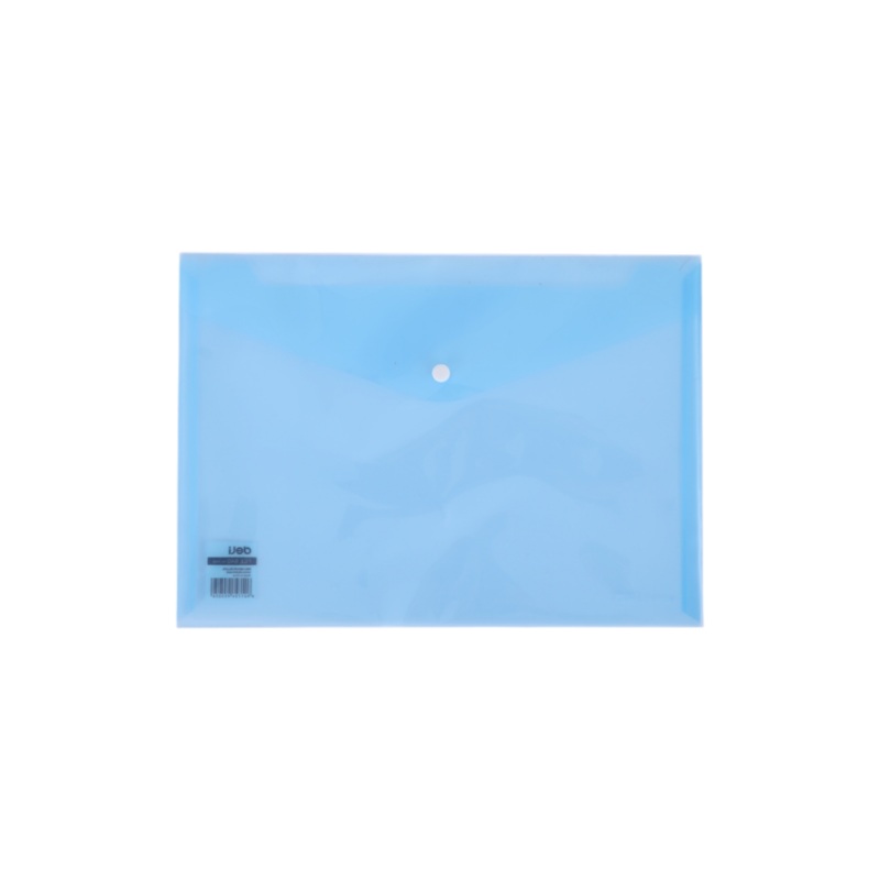Deli File Bag A4 Light Blue Transparent