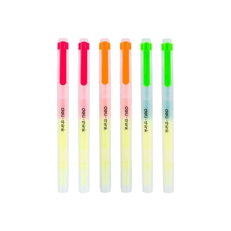 Deli Highlight Chisel Tip 1.3.5mm 6pack
