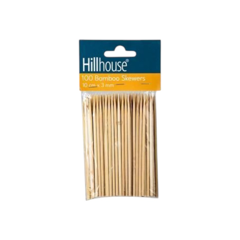 Hillhouse Bamboo Skewers 3mmx10cm 100pack