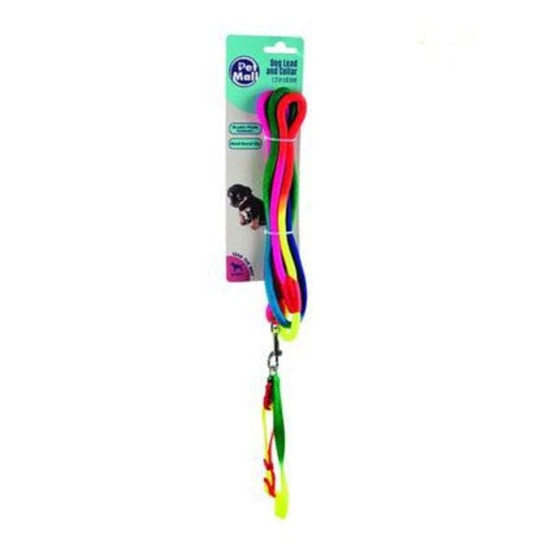 Pet Mall Dog Collar with Lead Rope Set 1.2mx6mm