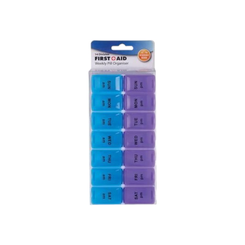 Pill Reminder 14-Division Patterned Am & Pm
