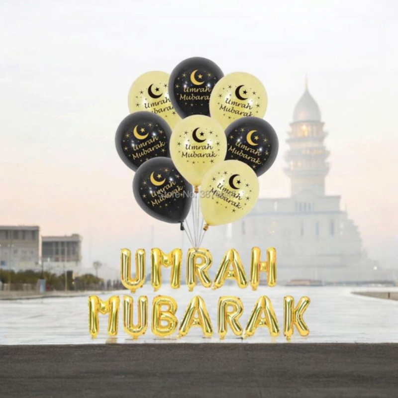 Umrah Mubarak Balloon 6pcs Set