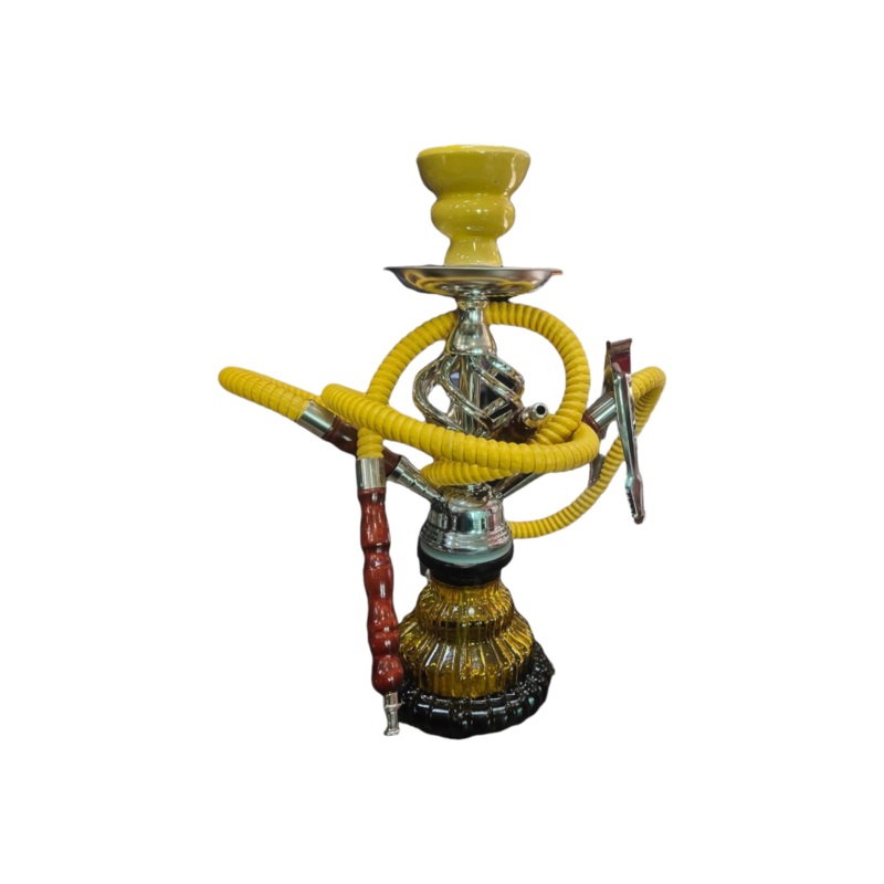 Hookah Shisha Glass Pipe 29cm with 2 Pipe