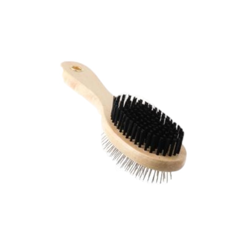 Pet Mall Dog/Cat Wooden Brush 22cm 2-Function