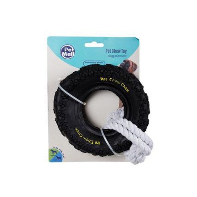 Pet Mall Dog Chew Tyre large with Rope