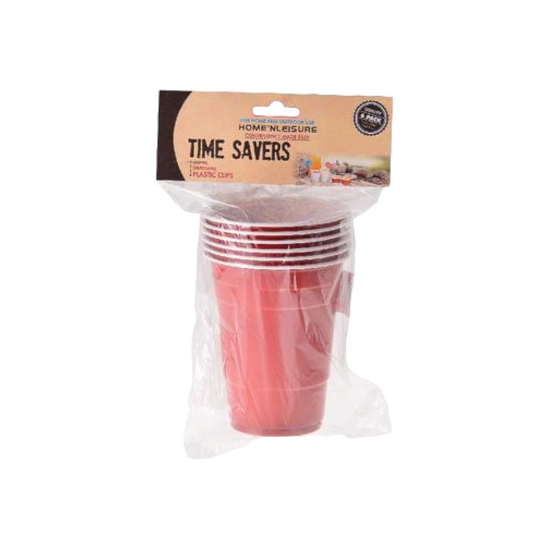 Time Savers 450ml Disposable Picnic Plastic Cup 6pack