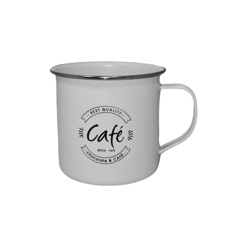 Enamel French Coffee Mug 10cm With Handle SGN1848