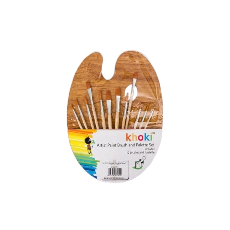 Khoki Paint Palette 12-Pack Brush Set Art and Craft