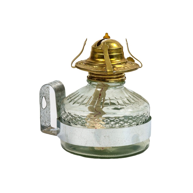 Paraffin Lamp Glass Base with Burner Clip