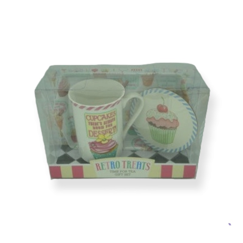 Retro Treat Time 4 Tea Mug Set 14758
