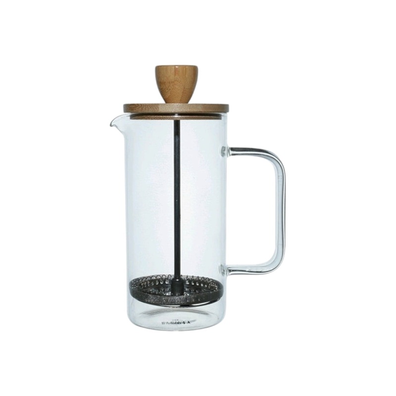 Barista Single Wall Coffee Plunger 650ml with Bamboo Lid 10204