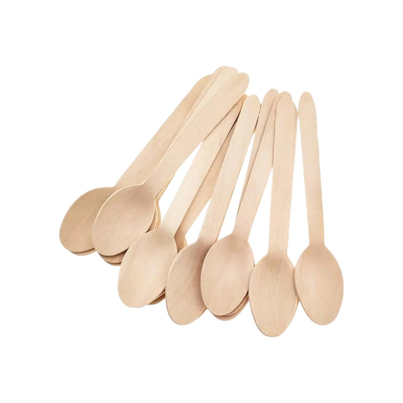 Disposable Wooden Spoons 10.5cm 100pack