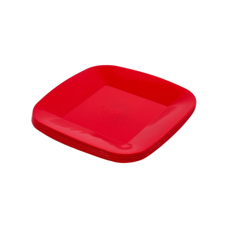 Formosa Plastic Dinner Plate Square 4pack 8146