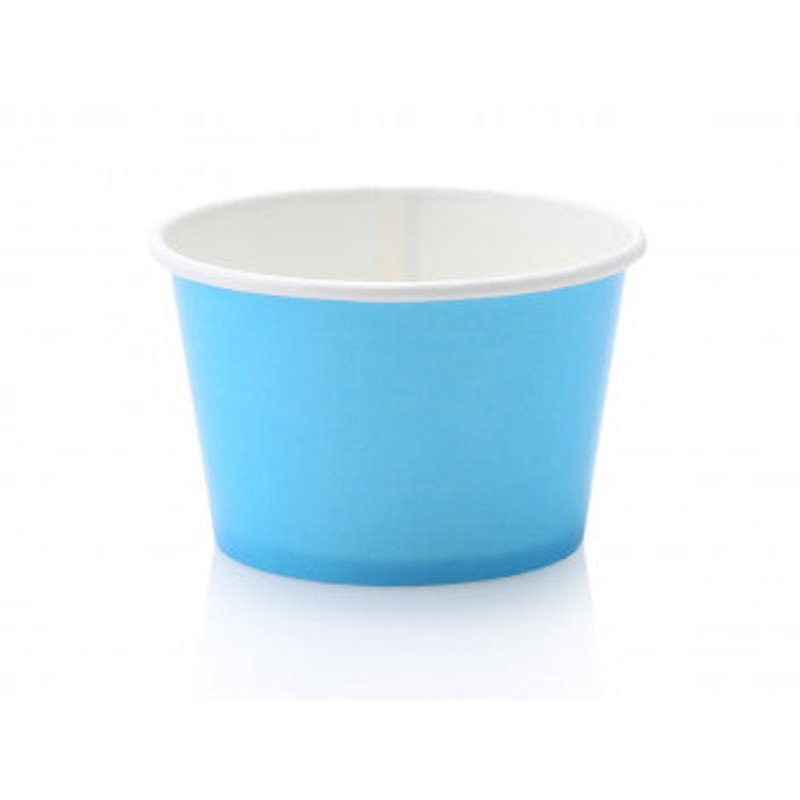 Ice Cream Paper Cups 250ml Pastel Blue Vintage Tubs 10pack