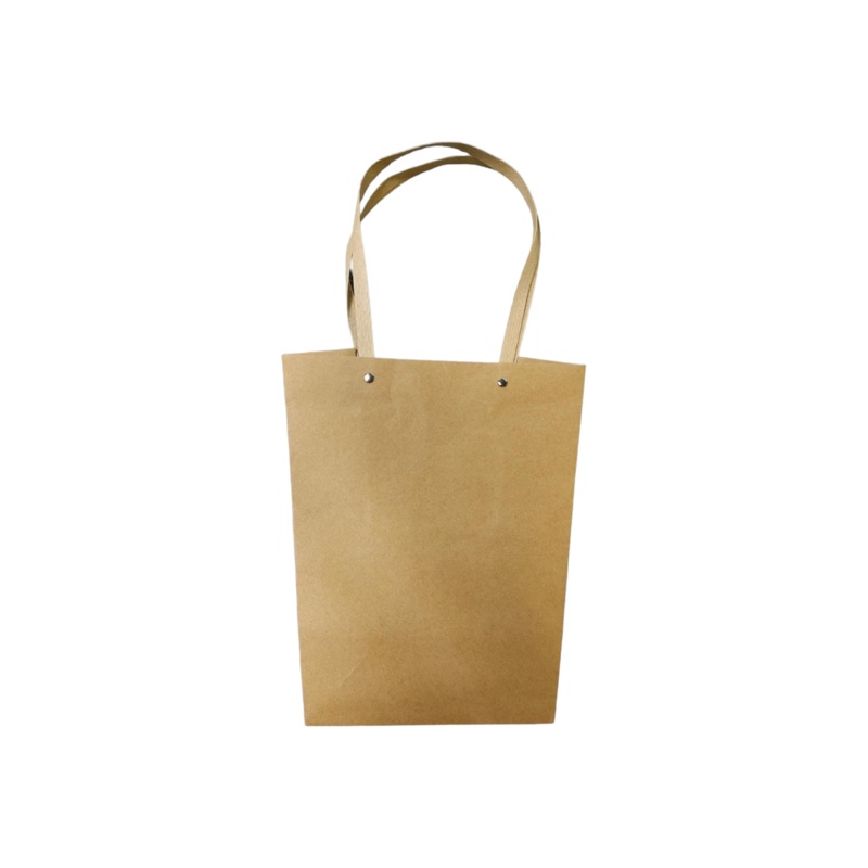Kraft Paper Shopping with Rigid Carry Handle Large 25x18x12x28cm