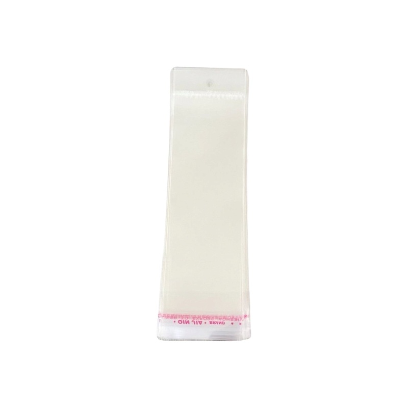 Polyprop Cellophane Selfseal Long Bags 6×55+4cm 30mic with Punch Hole 100pack