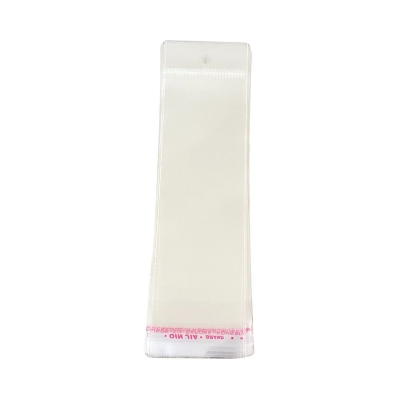Polyprop Cellophane Selfseal Long Bags 8×60+4cm 30mic with Punch Hole 100pack