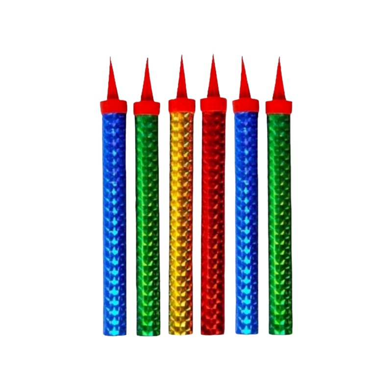 Sparkling Candle 15cm Sparklers 6pc Assorted
