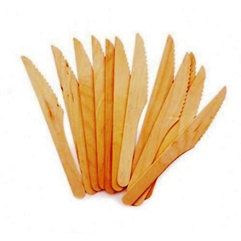 Wooden Disposable Knives 16cm 100pcs
