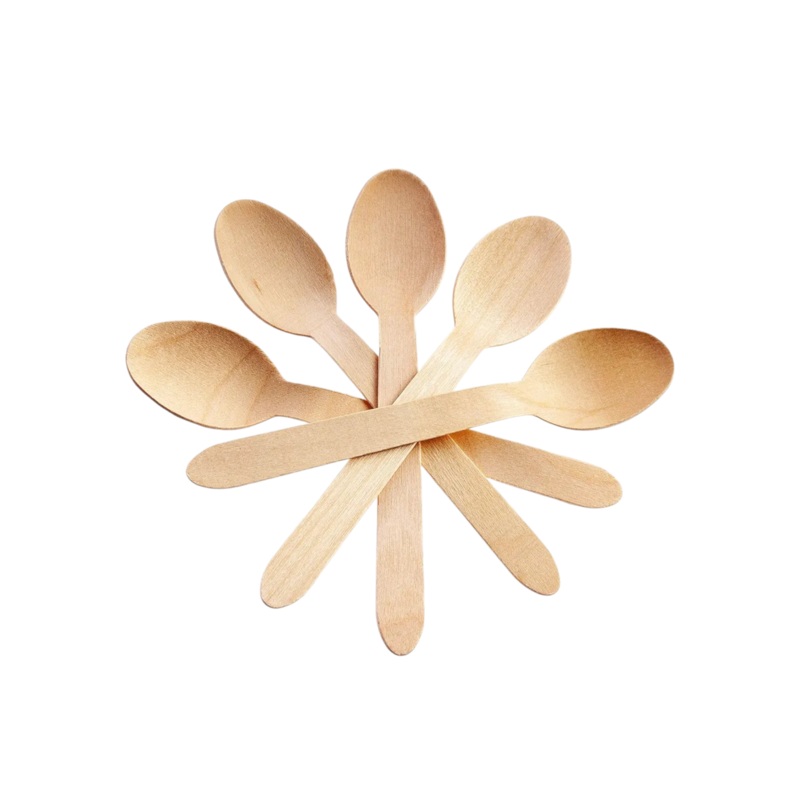 Wooden Disposable Spoons 160mm Unwrapped – Natural Wood 100pack