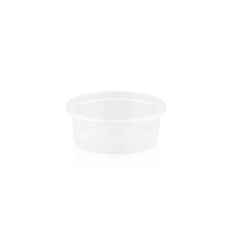 250ml Disposable Sauce Tubs Clear Polyprop with Lid 10pack