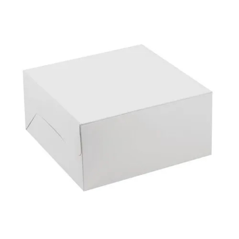 Gift Pastry Biscuit Corrugated Box White No Window 25x25x4cm
