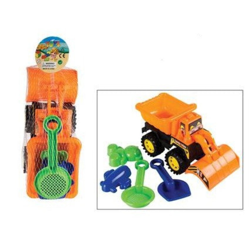 Beach Toy Truck Set Plastic 20cm 5pc