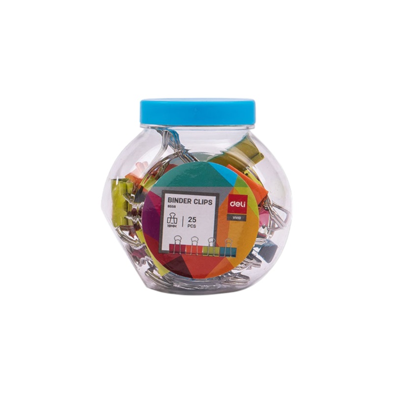 Deli Fold Back Clip 19mm 25pc Tub Assorted