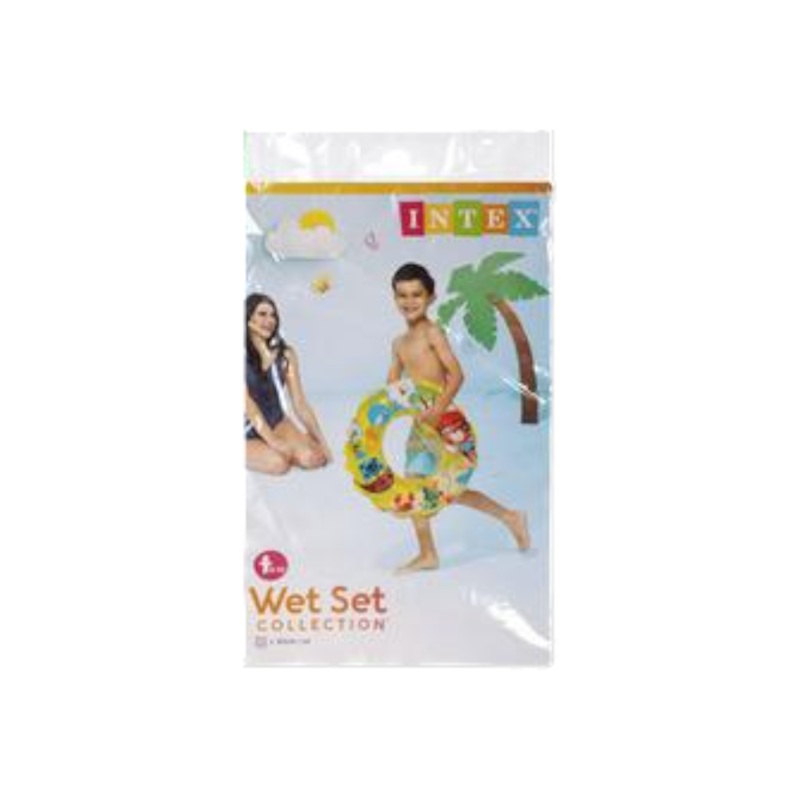 Intex Inflatable Swim Ring Round Tube 61cm Transperent