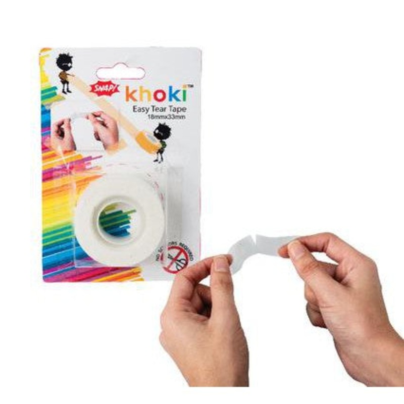 Khoki Easy Tear Adhesive Tape Clear 33x18mm