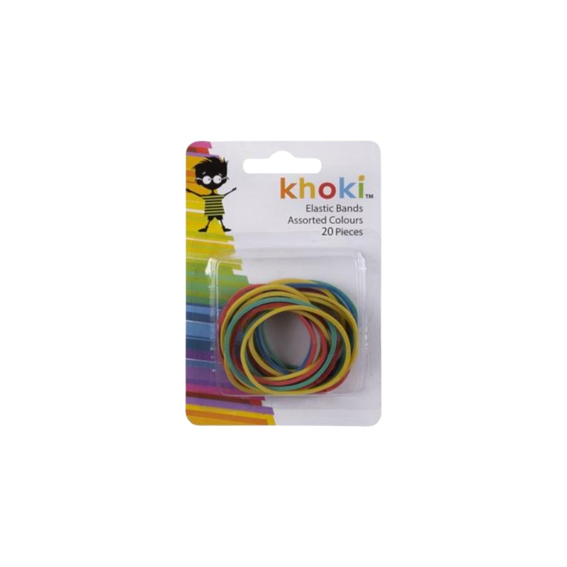 Khoki Elastic Band Assorted Colour 20pcs
