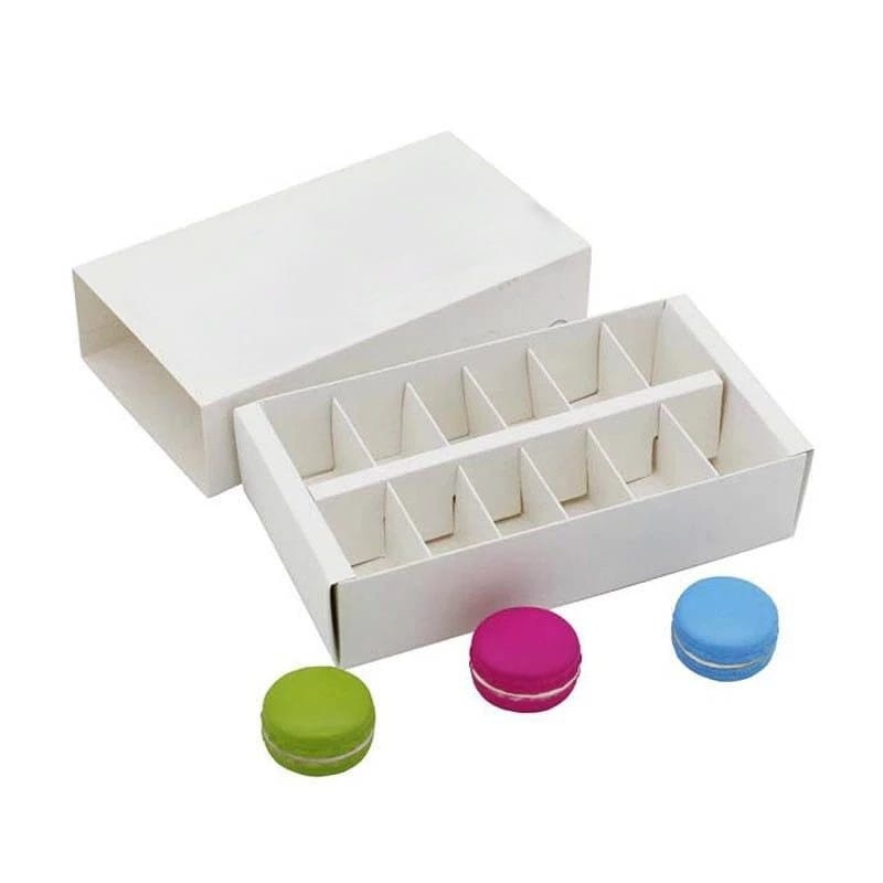 Macaron Display Gift Box with Slide Cover 20×10.5x5cm fits 12