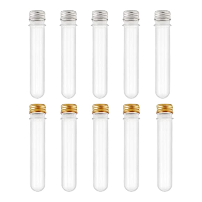 Plastic PET Test Tube 14cm – Vials Container Bottle Tube Shape with Lid