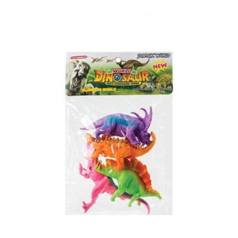 Animals Dinosaurs Bright 4Pcs 18cm