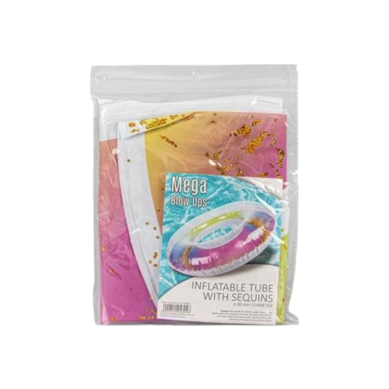 Inflatble Round Tube Rainbow Sequins 90cm