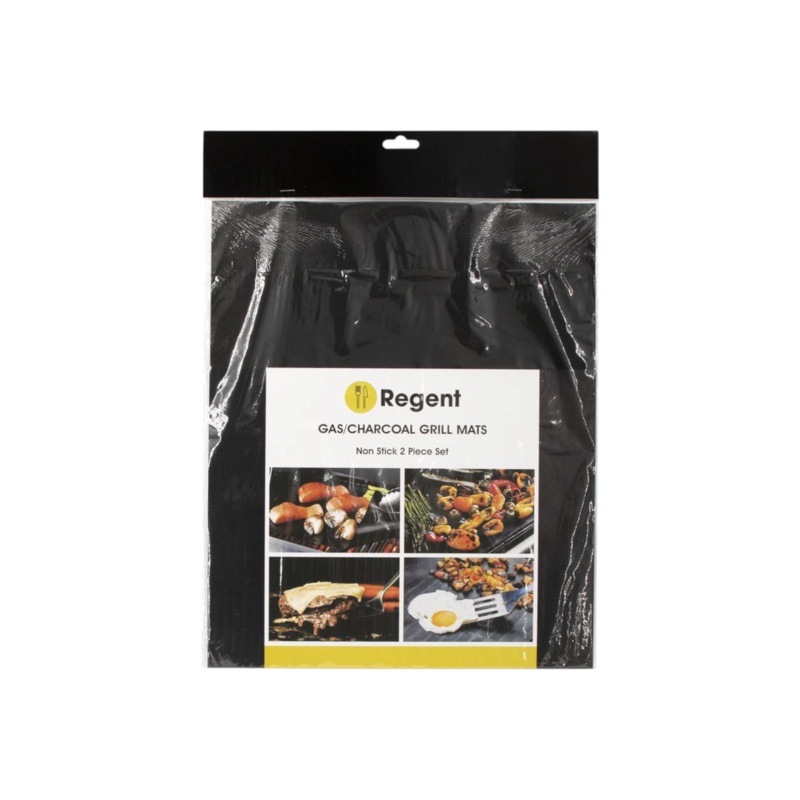 Regent Barbeque Reusable Non-Stick BBQ Grill Mats 2pc Set 71114