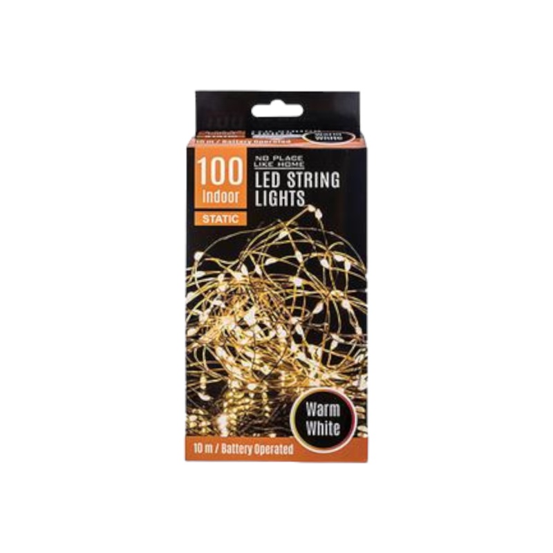 LED Fairy Rope Lights 100X Warm White Color 10m Battery Operated