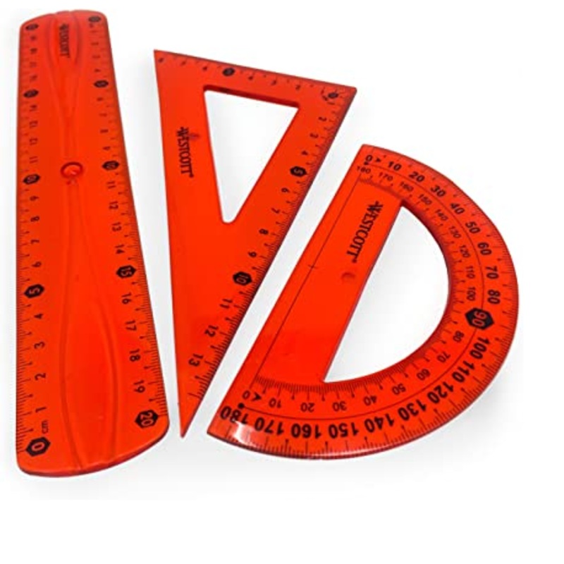 Reagle Geometry Ruler Set Soft 3pc Set