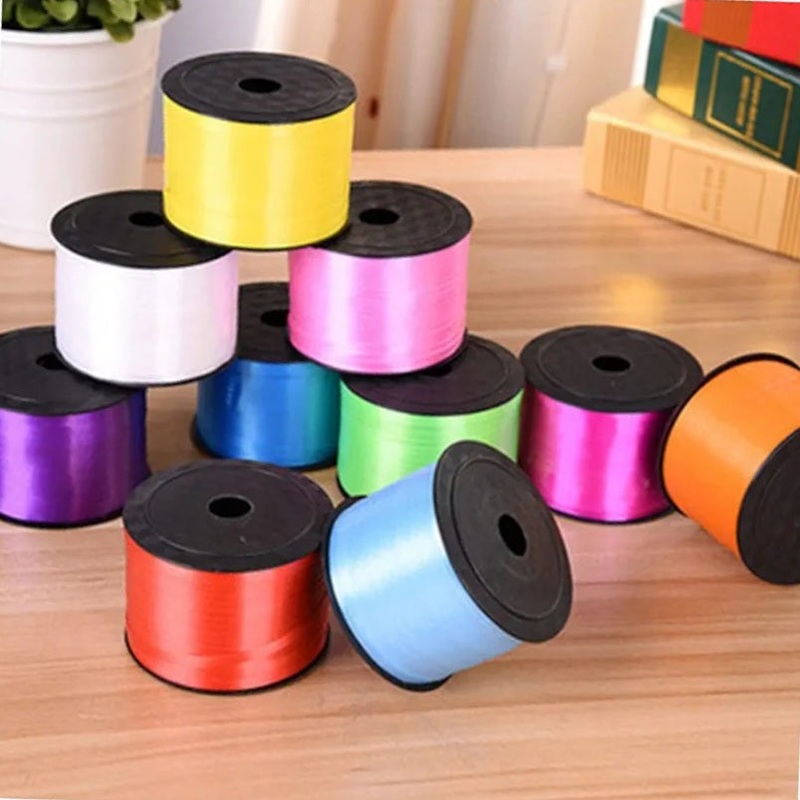 Satin Ribbon Roll Solid Color 0.5cmx91m 1pc