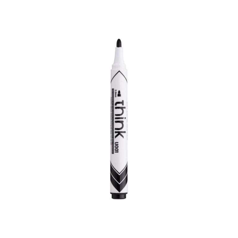 Deli Dry Erase Whiteboard Marker Black Chisel Tip 2.5mm EU00220 1pc