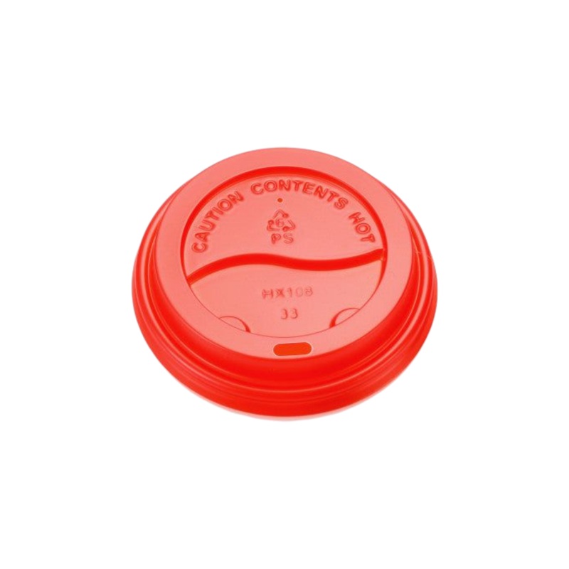 Disposable Sip Cup Lid Red fits 350ml 10pack