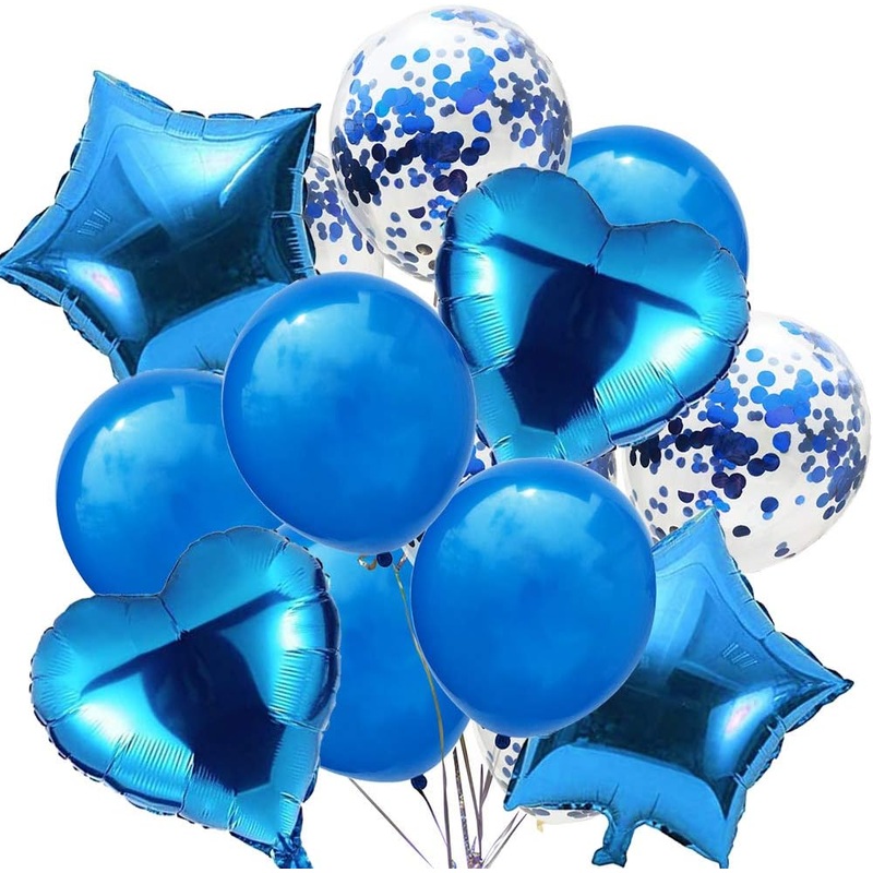Party Latex Balloon 14pcs Set Blue