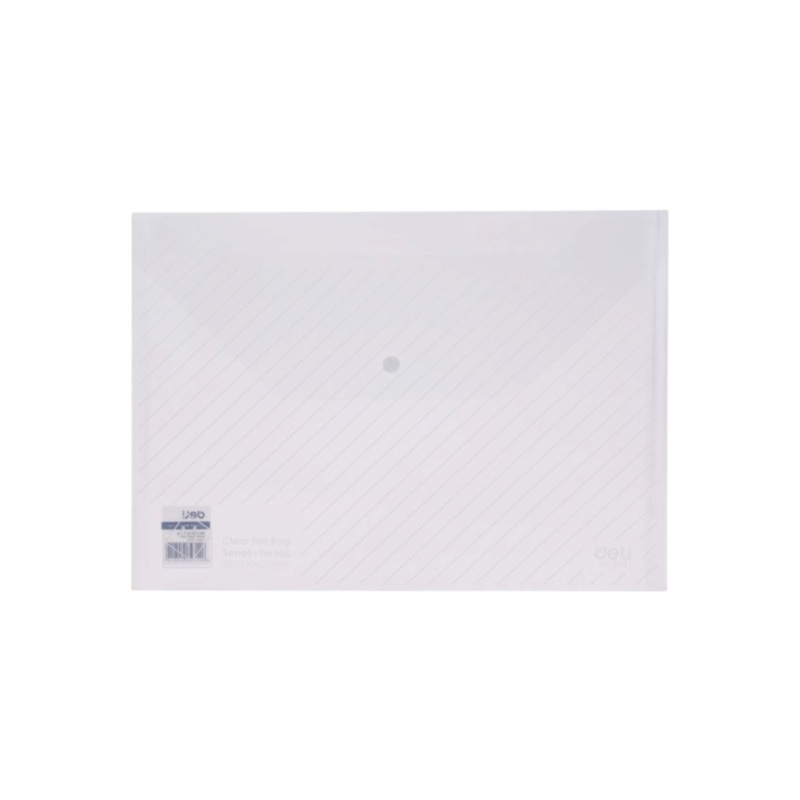 Deli A4 Carry Folder with Press Stud Transparent 180micron