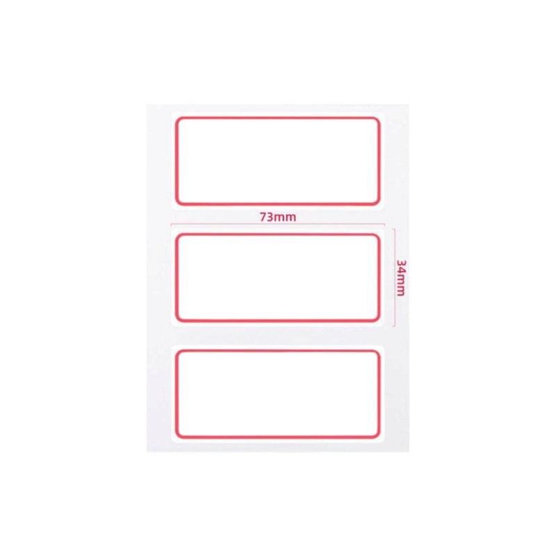 Deli Autohension Sticker 25x52mm 34x73mm White